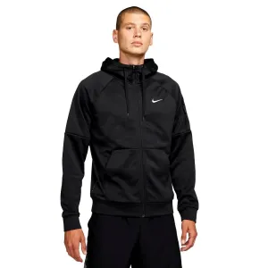 Nike Therma-FIT Men's Full-Zip Fitness Hoodie (as1, alpha, l, regular, regular, Black/White)