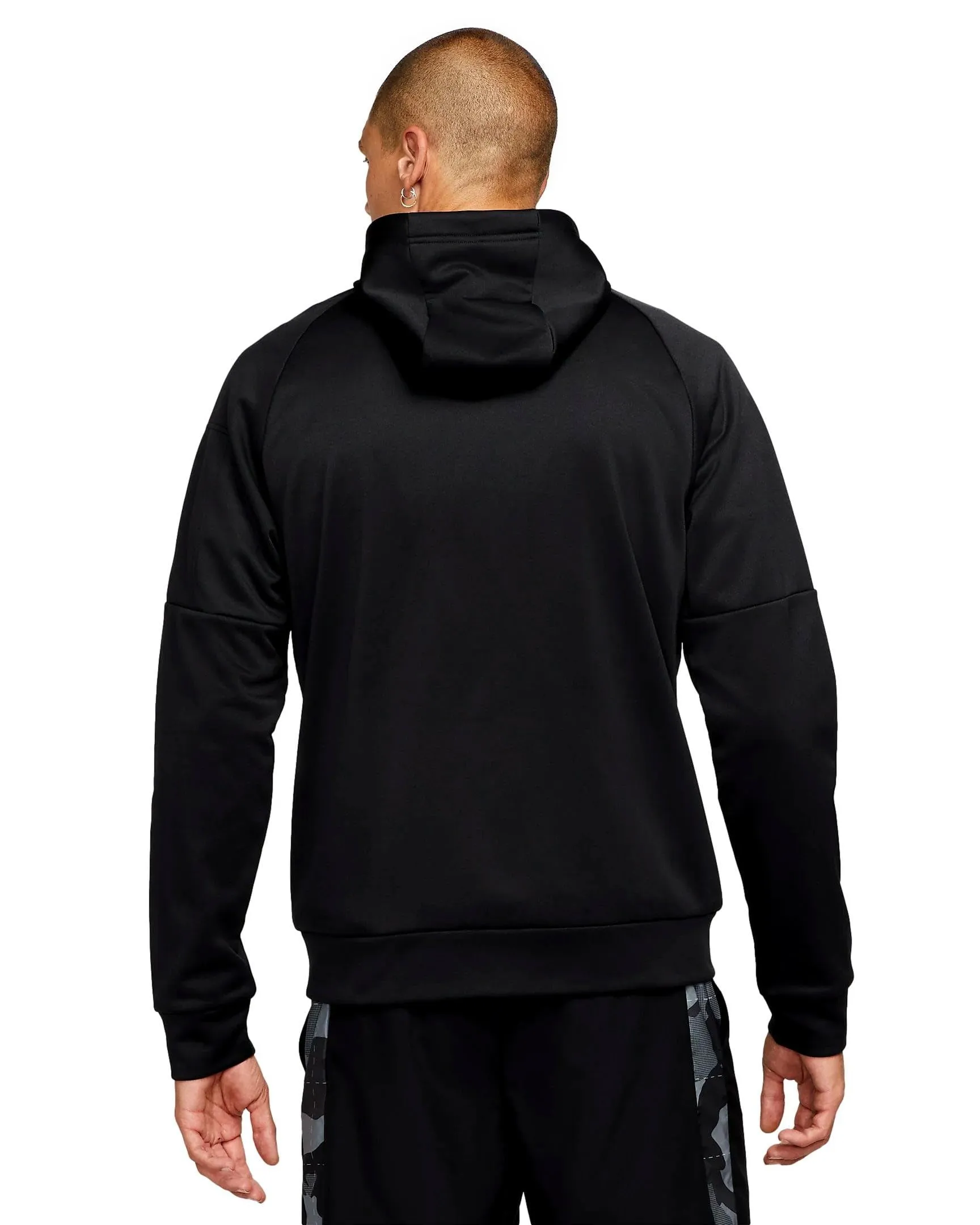 Nike Therma-FIT Men's Full-Zip Fitness Hoodie (as1, alpha, l, regular, regular, Black/White)