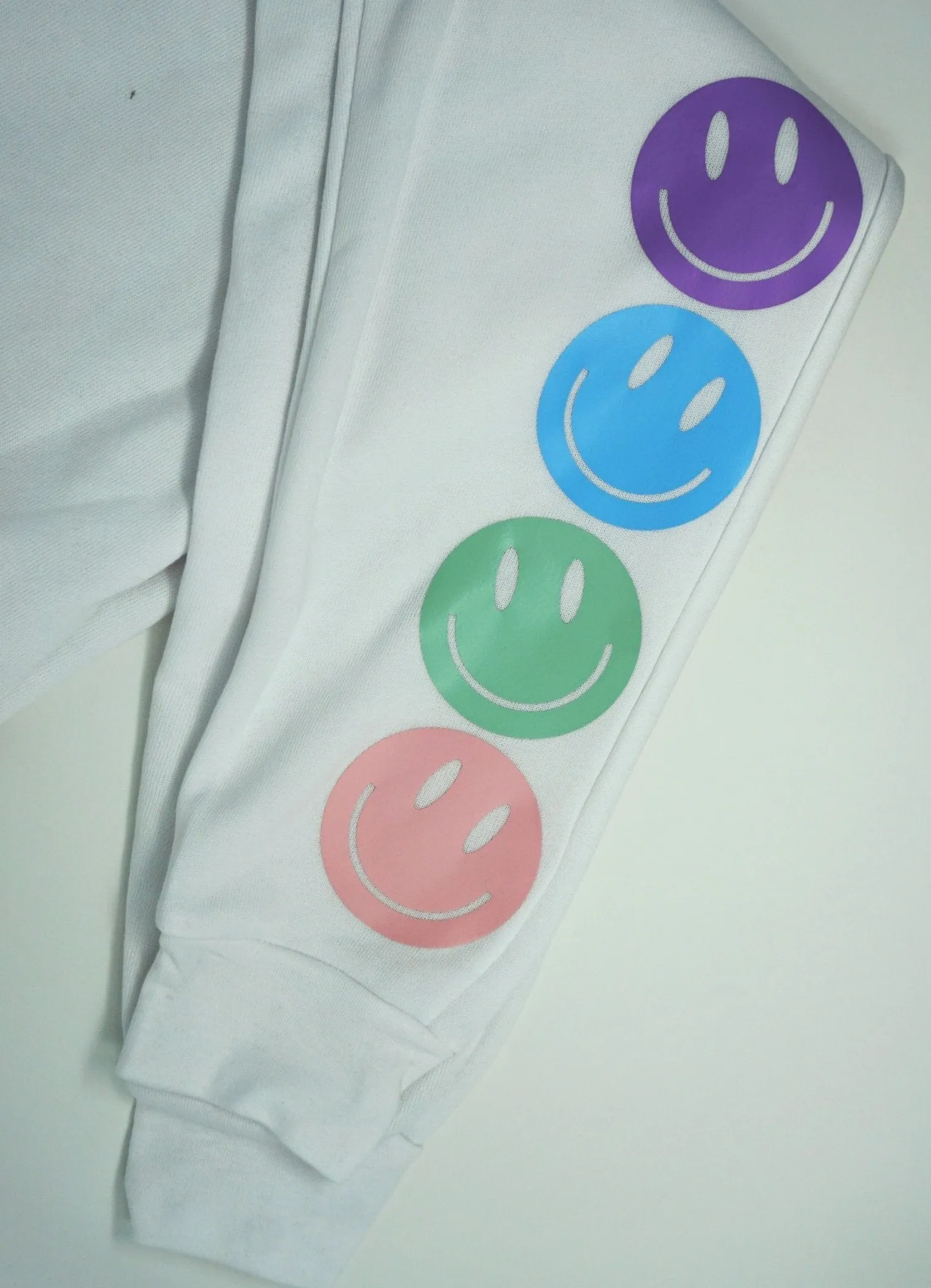 Pastel Smiley Joggers with Pockets