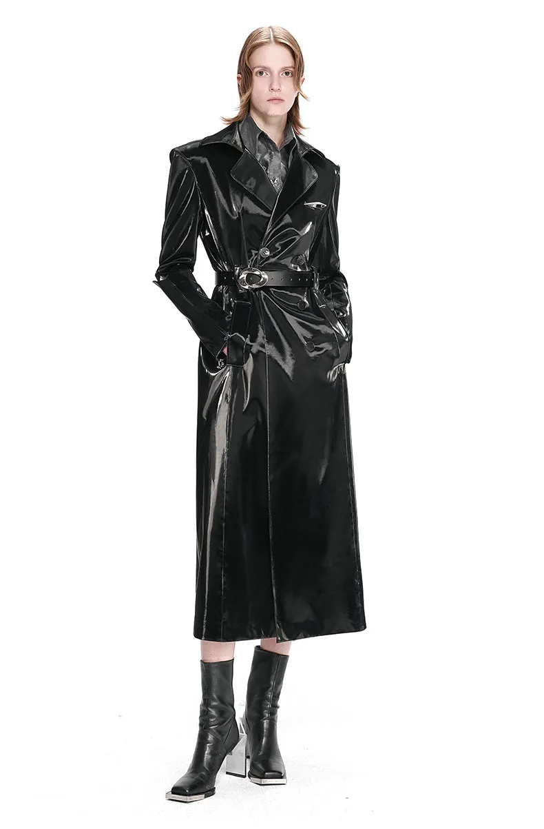 Patent Leather Trench Coat