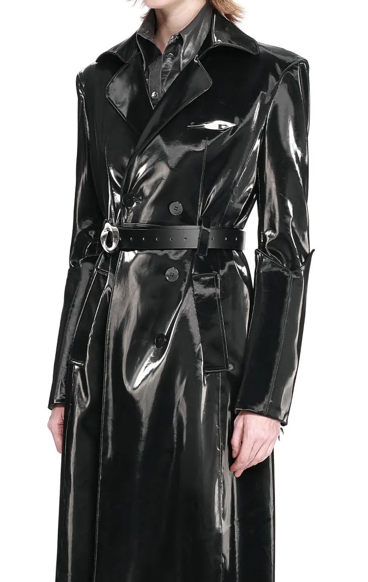 Patent Leather Trench Coat