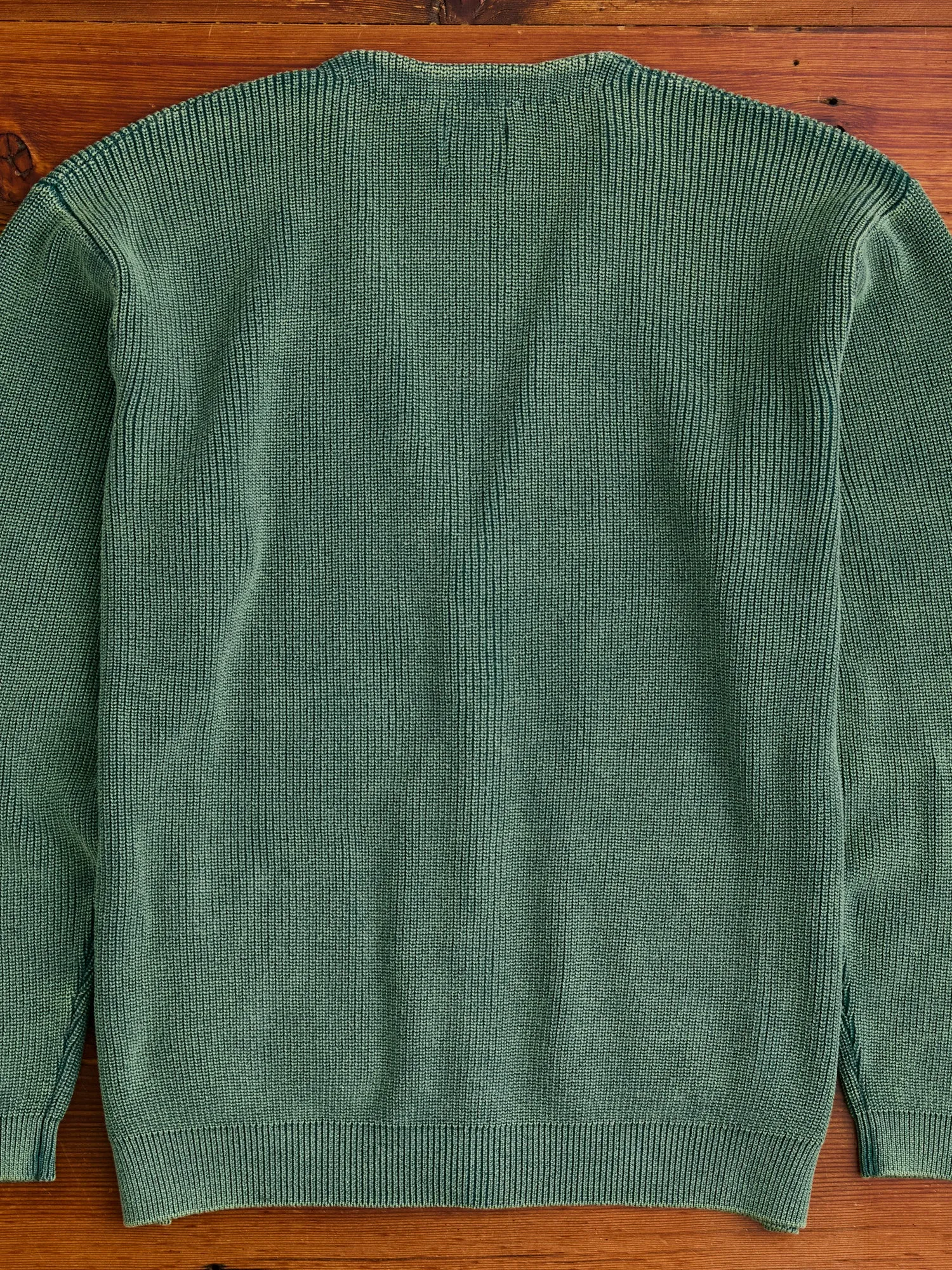 Pigment Dye Summer Cardigan in Faded Green