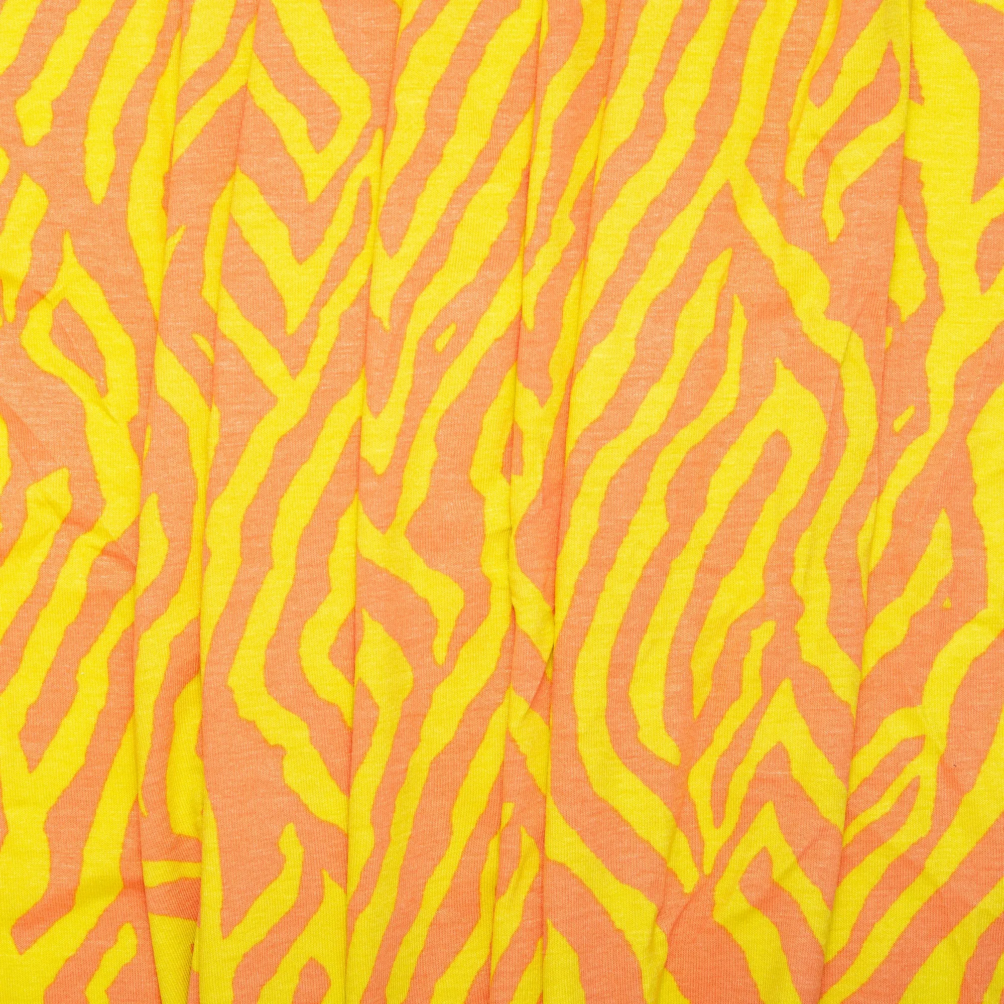 Printed Viscose Knit - ARIELLA - Zebra - Orange / Yellow