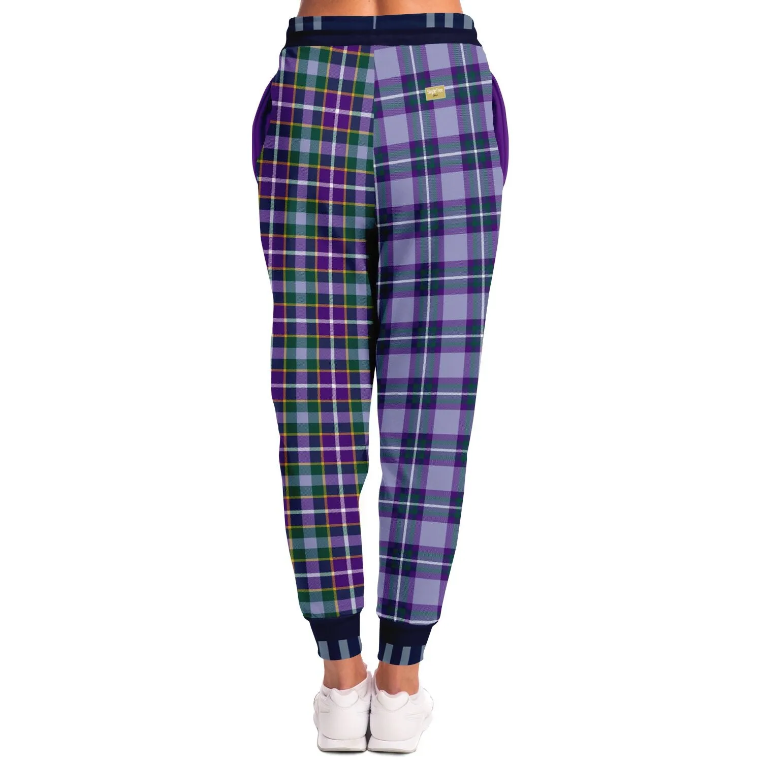 Purple Crush Tartan Plaid Eco-Poly Unisex Joggers