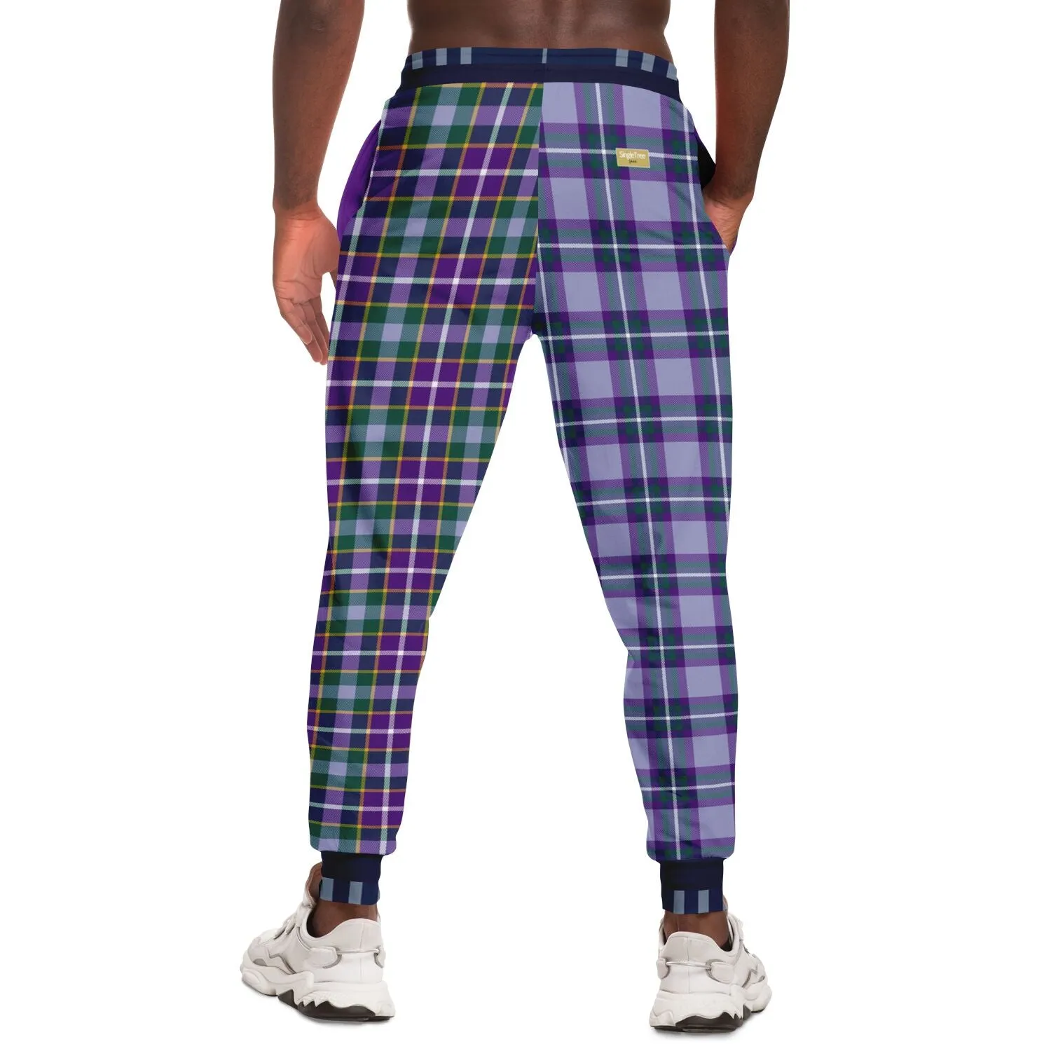 Purple Crush Tartan Plaid Eco-Poly Unisex Joggers