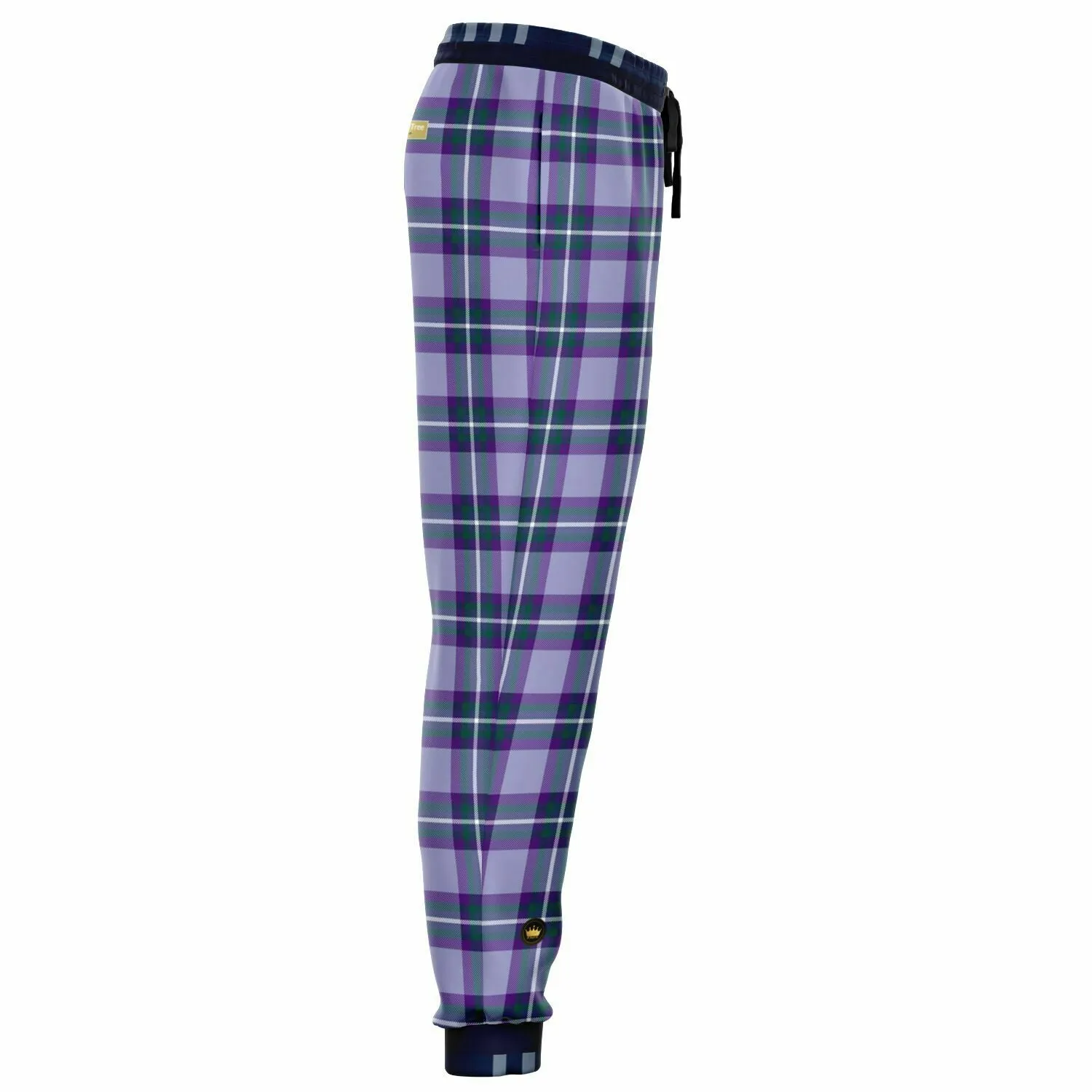 Purple Crush Tartan Plaid Eco-Poly Unisex Joggers