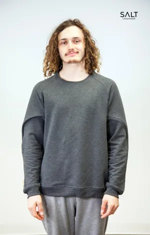 Resilient Men’s Bamboo Charcoal Crew Neck Sweatshirt (ARM PICCs for EASY ACCESS)