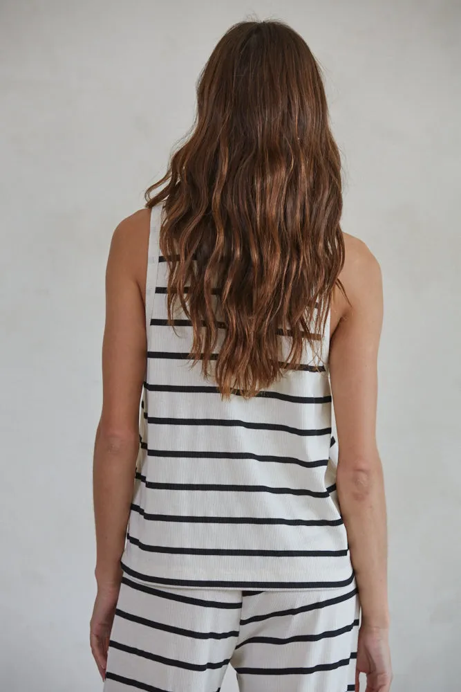 Sailor Striped Ribbed Tank