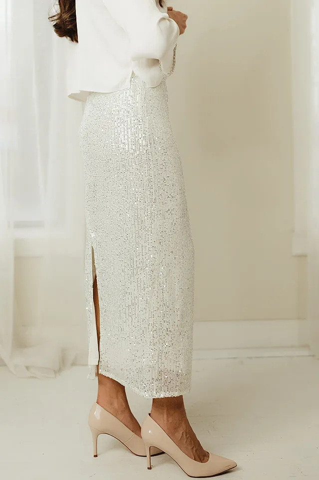 Sequin Midi Skirt