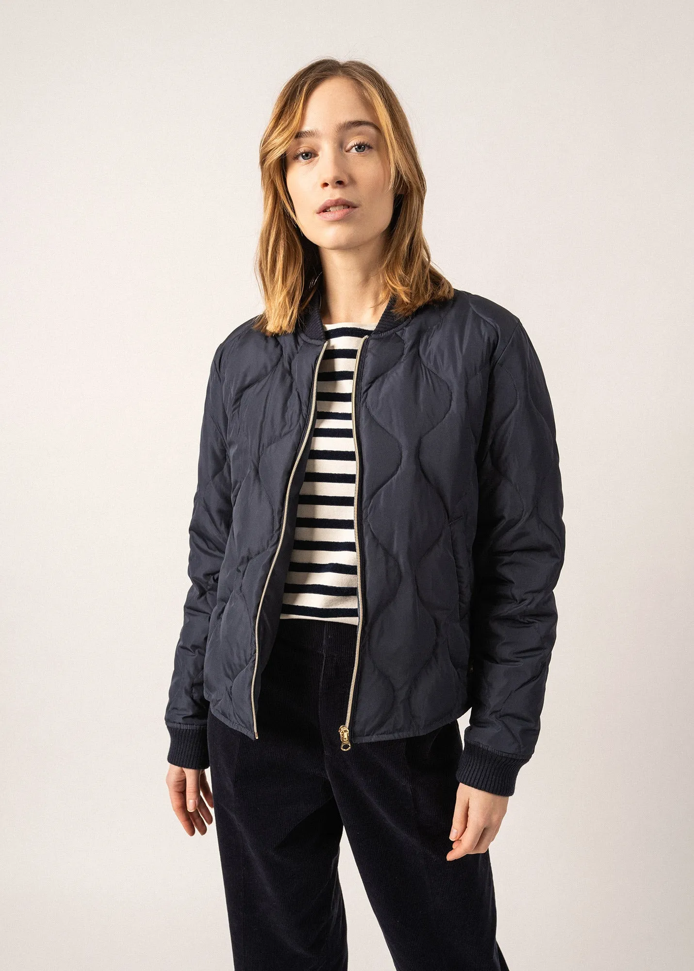 Ste Izia Quilted Jacket - bomber style (AMIRAL)