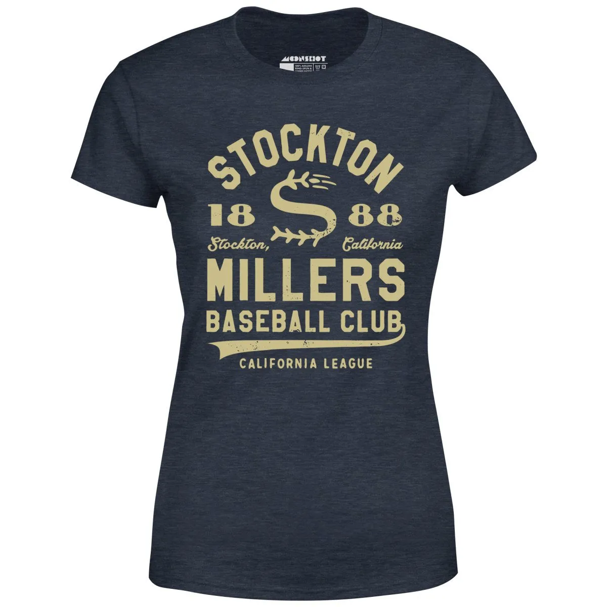 Stockton Millers - California - Vintage Defunct Baseball Teams - Women's T-Shirt