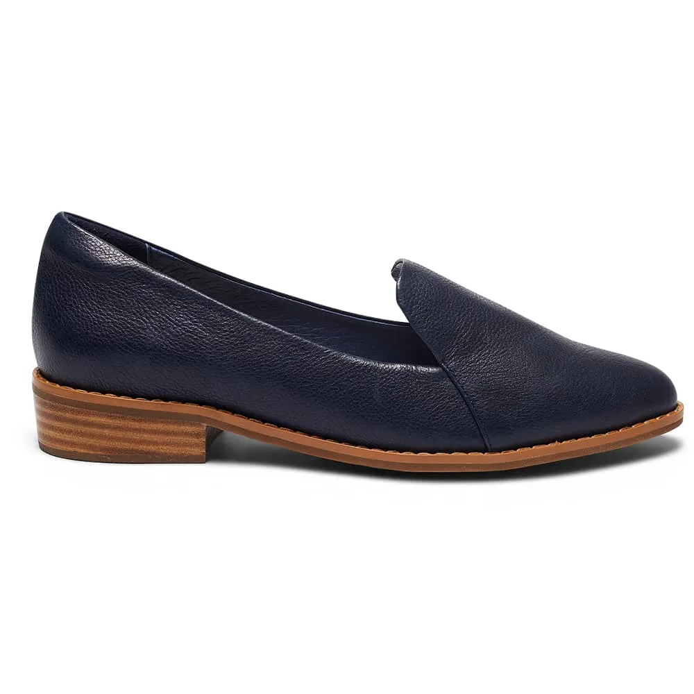 Tara Loafer in Navy Leather