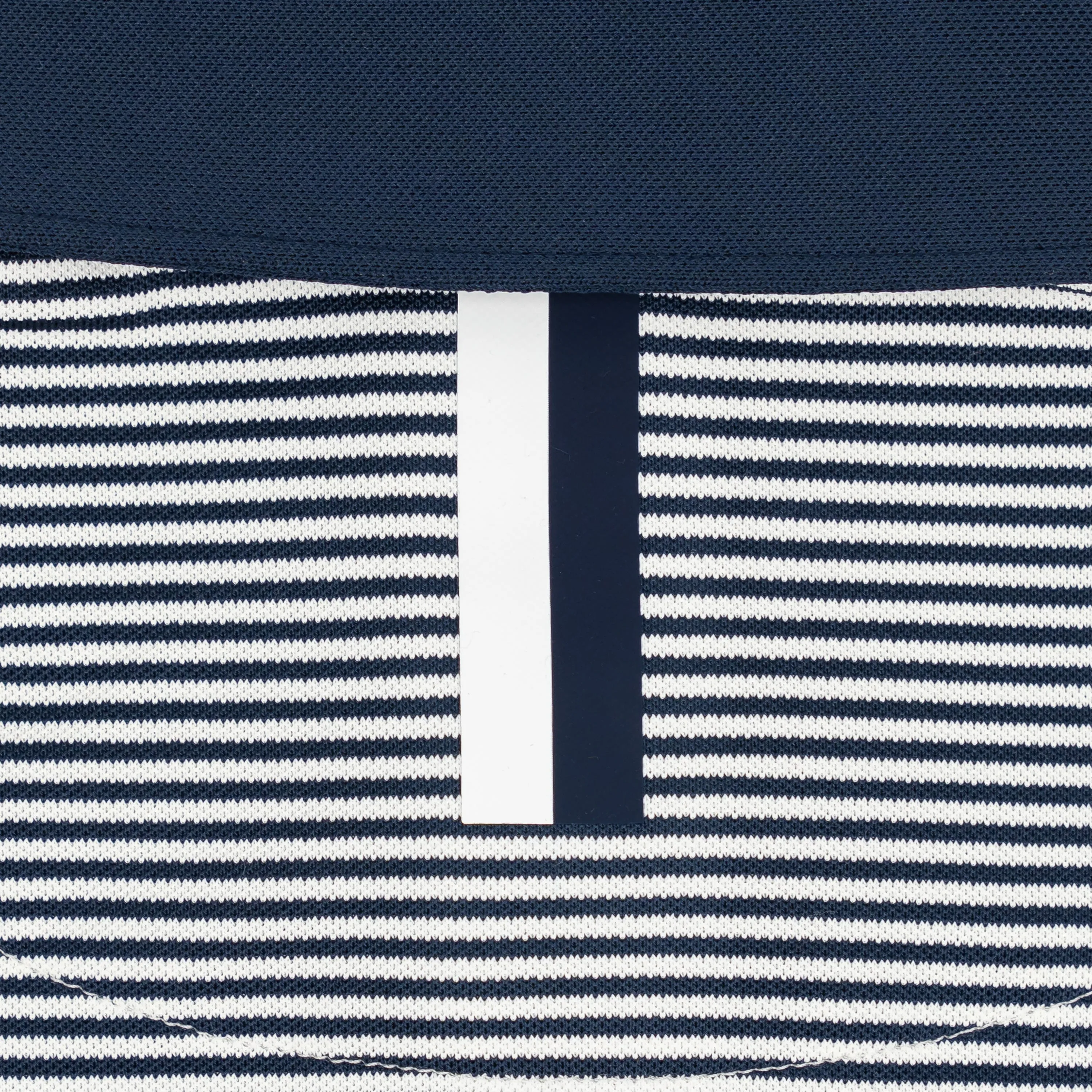 The Crispy Stripe Pique |  Performance Polo | The Crispy Stripe - Fleet Navy/White - Fleet Navy