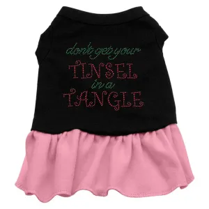 Tinsel in a Tangle Rhinestone Dress Black with Pink Sm (10)