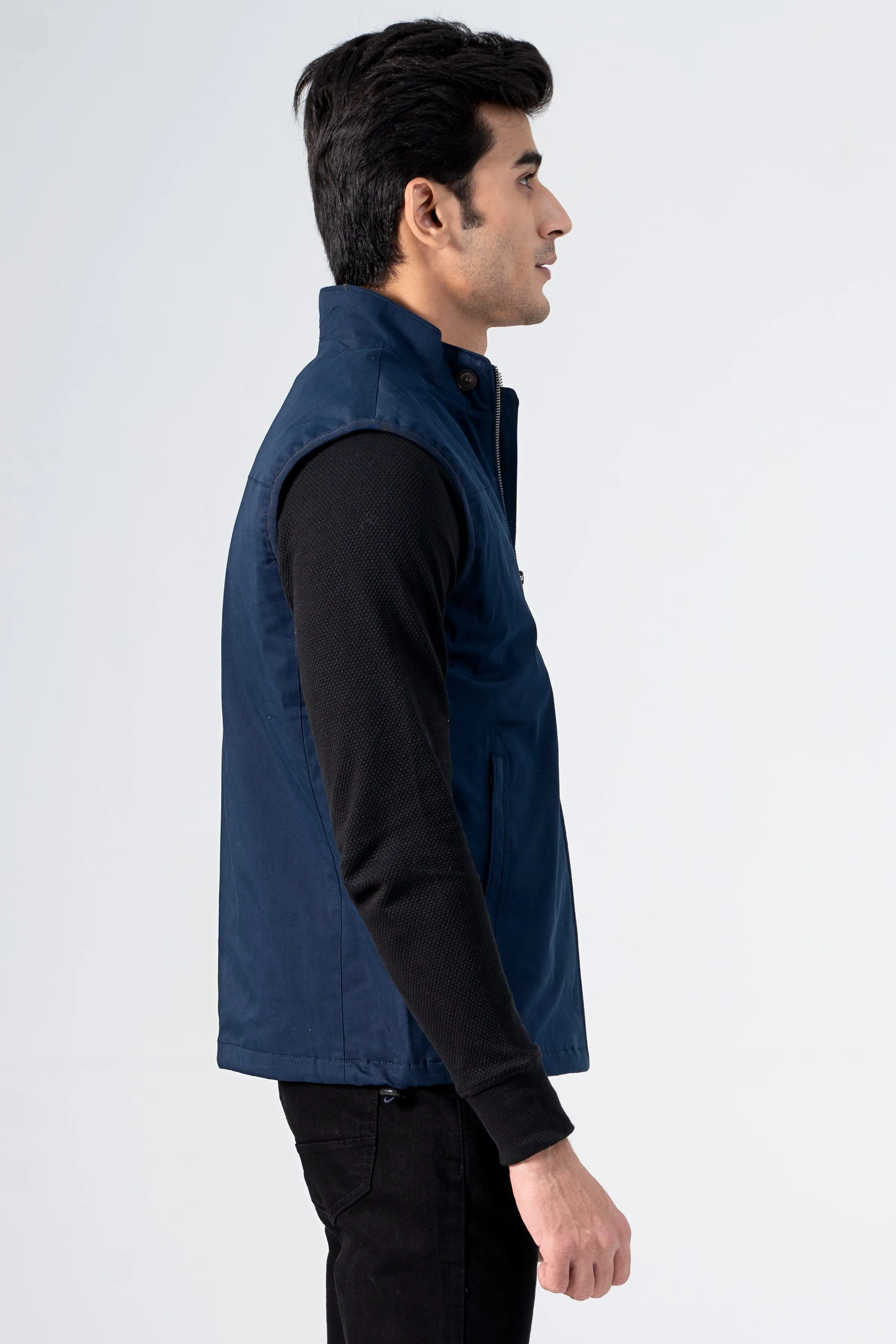 Wadded Cotton Jacket Navy